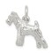 Sterling Silver Schnauzer Charm Pendant Dog Jewelry 16mm x 19mm